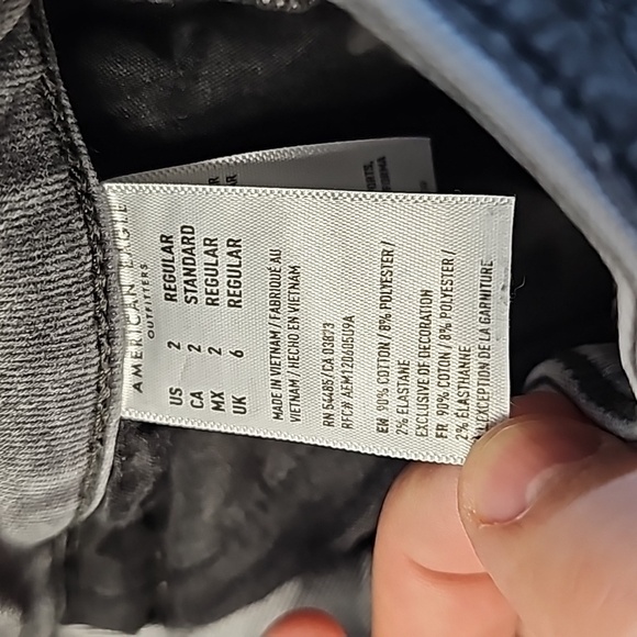 AMERICAN Eagle gray next level stretch size 2 super high rise jeggings - Picture 8 of 8